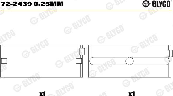 Glyco 72-2439 0.25MM - Runkolaakeri inparts.fi