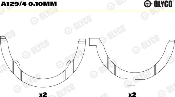 Glyco A129/4 0.10mm - Välilevy, kampiakseli inparts.fi