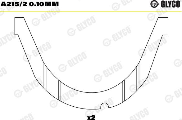 Glyco A215/2 0.10mm - Välilevy, kampiakseli inparts.fi