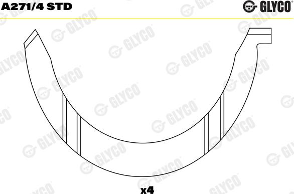 Glyco A271/4 STD - Välilevy, kampiakseli inparts.fi