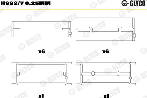 Glyco H992/7 0.25mm - Runkolaakeri inparts.fi