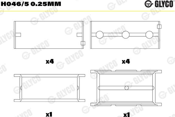 Glyco H046/5 0.25mm - Runkolaakeri inparts.fi