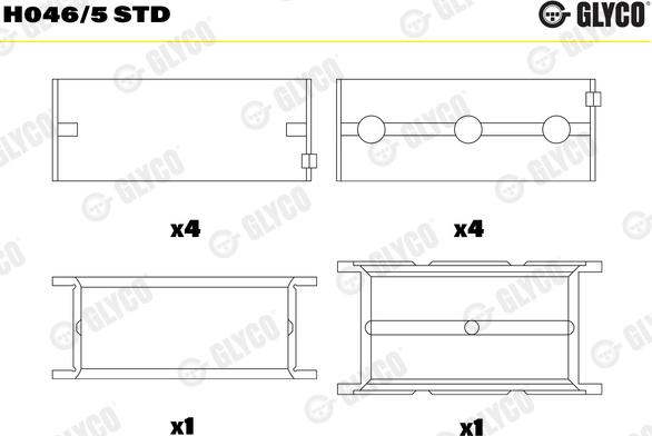 Glyco H046/5 STD - Runkolaakeri inparts.fi