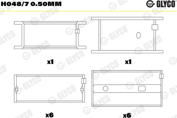 Glyco H048/7 0.50mm - Runkolaakeri inparts.fi