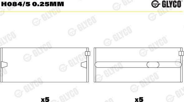 Glyco H084/5 0.25mm - Runkolaakeri inparts.fi