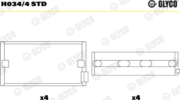 Glyco H034/4 STD - Runkolaakeri inparts.fi