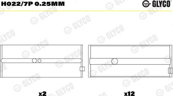 Glyco H022/7P 0.25mm - Runkolaakeri inparts.fi