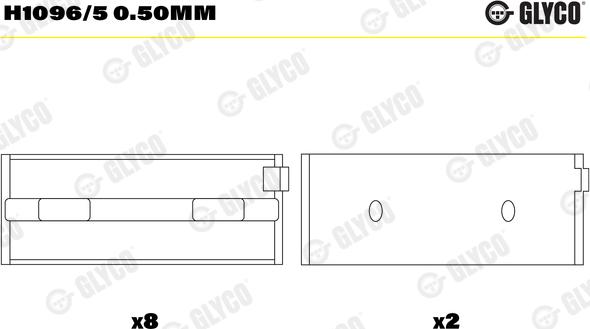 Glyco H1096/5 0.50mm - Runkolaakeri inparts.fi