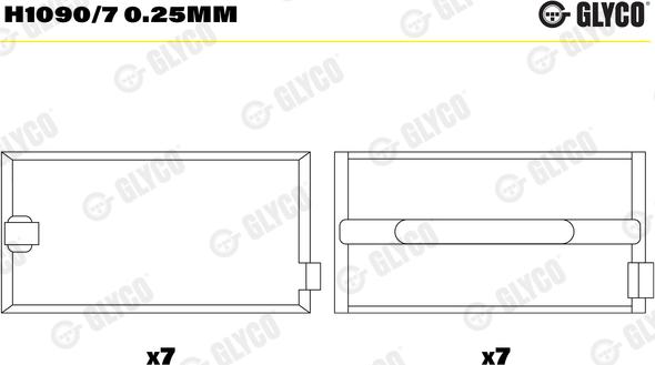 Glyco H1090/7 0.25mm - Runkolaakeri inparts.fi