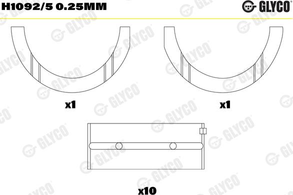 Glyco H1092/5 0.25mm - Runkolaakeri inparts.fi