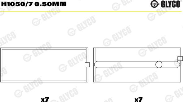 Glyco H1050/7 0.50mm - Runkolaakeri inparts.fi