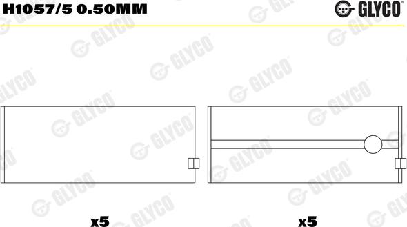 Glyco H1057/5 0.50mm - Runkolaakeri inparts.fi