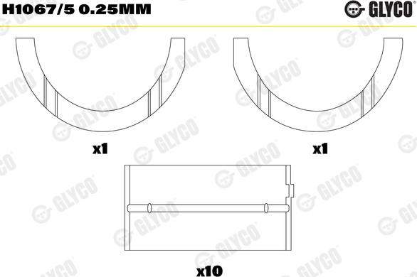 Glyco H1067/5 0.25MM - Runkolaakeri inparts.fi