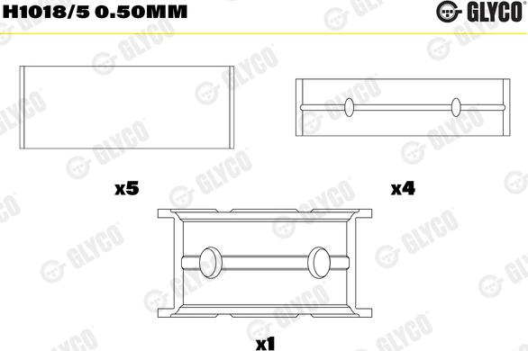 Glyco H1018/5 0.50mm - Runkolaakeri inparts.fi