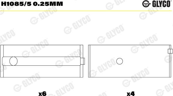 Glyco H1085/5 0.25mm - Runkolaakeri inparts.fi