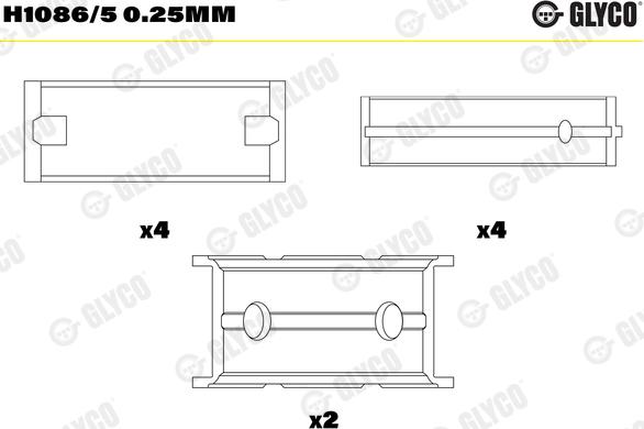 Glyco H1086/5 0.25mm - Runkolaakeri inparts.fi