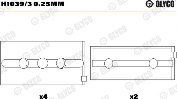 Glyco H1039/3 0.25MM - Runkolaakeri inparts.fi