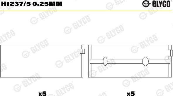 Glyco H1237/5 0.25mm - Runkolaakeri inparts.fi