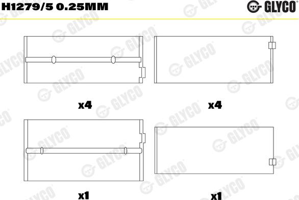 Glyco H1279/5 0.25mm - Runkolaakeri inparts.fi