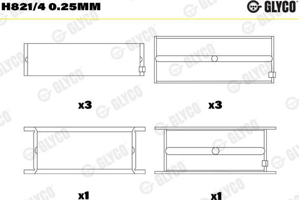 Glyco H821/4 0.25mm - Runkolaakeri inparts.fi