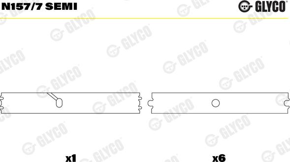 Glyco N157/7 SEMI - Nokka-akselin laakeri inparts.fi