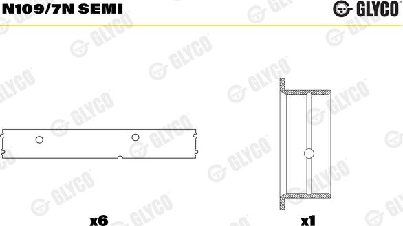 Glyco N109/7N SEMI - Nokka-akselin laakeri inparts.fi