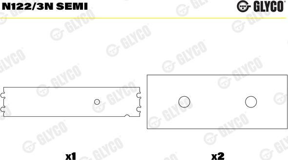 Glyco N122/3N SEMI - Nokka-akselin laakeri inparts.fi