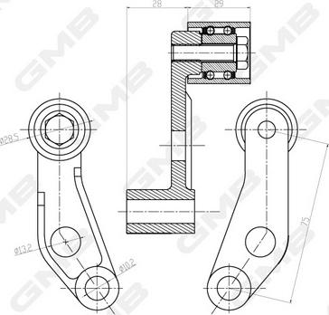 GMB GT30550 - Ohjainrulla, hammashihna inparts.fi