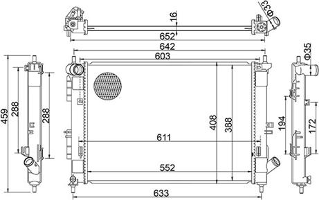 Hart 641 304 - Jäähdytin,moottorin jäähdytys inparts.fi