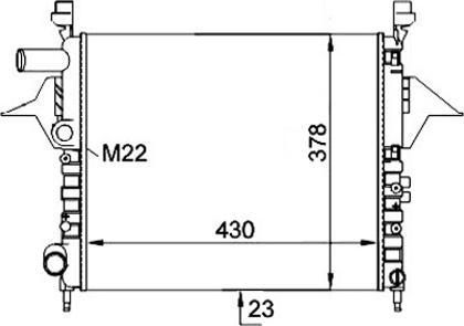 Hart 605 595 - Jäähdytin,moottorin jäähdytys inparts.fi