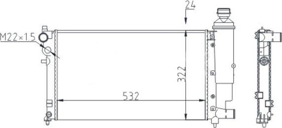 Hart 605 558 - Jäähdytin,moottorin jäähdytys inparts.fi