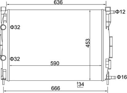 Hart 606 444 - Jäähdytin,moottorin jäähdytys inparts.fi