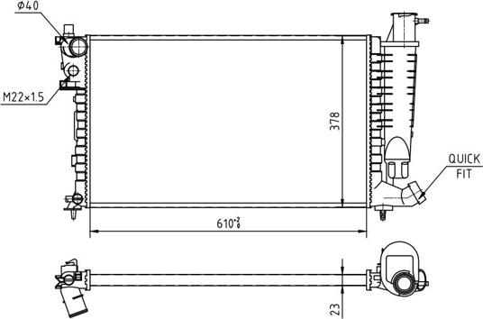 Hart 600 489 - Jäähdytin,moottorin jäähdytys inparts.fi