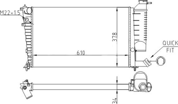 Hart 608 359 - Jäähdytin,moottorin jäähdytys inparts.fi