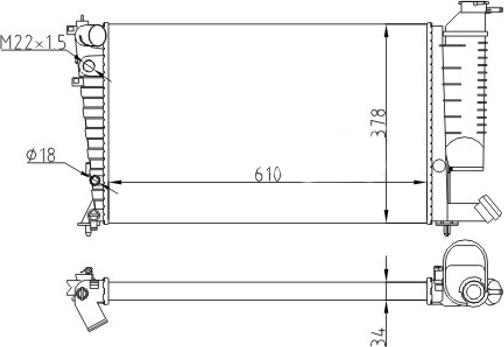 Hart 608 316 - Jäähdytin,moottorin jäähdytys inparts.fi