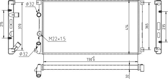 Hart 603 408 - Jäähdytin,moottorin jäähdytys inparts.fi