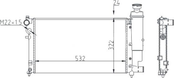 Hart 603 091 - Jäähdytin,moottorin jäähdytys inparts.fi