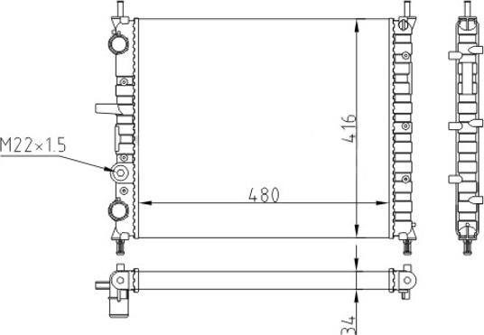 Hart 603 318 - Jäähdytin,moottorin jäähdytys inparts.fi