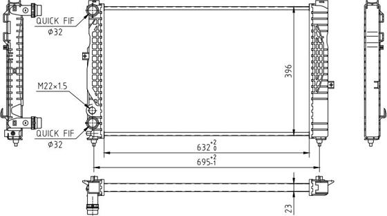 Hart 603 225 - Jäähdytin,moottorin jäähdytys inparts.fi