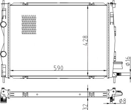 Hart 616 611 - Jäähdytin,moottorin jäähdytys inparts.fi