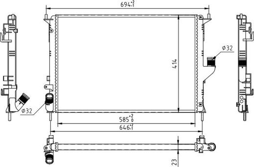 Hart 618 148 - Jäähdytin,moottorin jäähdytys inparts.fi