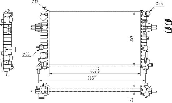 Hart 630 287 - Jäähdytin,moottorin jäähdytys inparts.fi