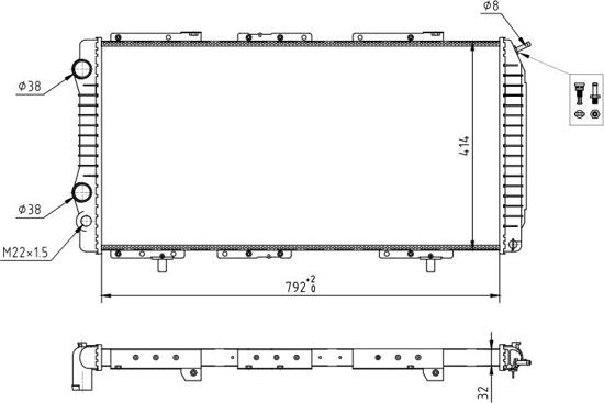 Hart 637 142 - Jäähdytin,moottorin jäähdytys inparts.fi