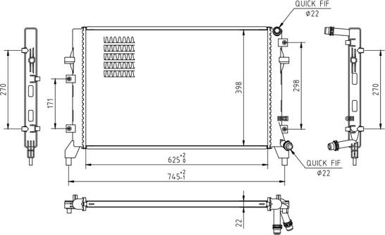 Hart 620 555 - Jäähdytin,moottorin jäähdytys inparts.fi