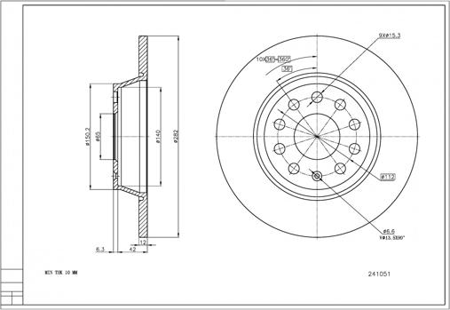 Hart 241 051 - Jarrulevy inparts.fi