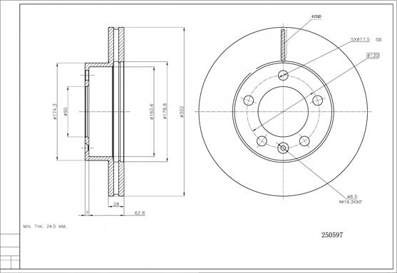 Hart 250 597 - Jarrulevy inparts.fi