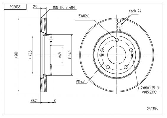 Hart 250 356 - Jarrulevy inparts.fi