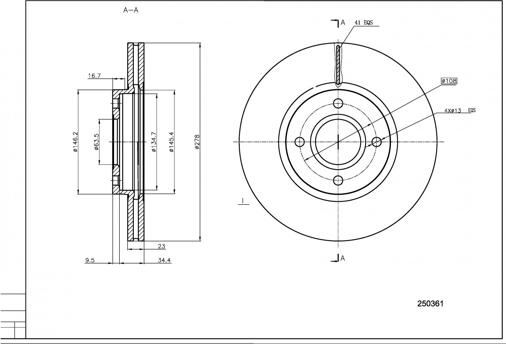 Hart 250 361 - Jarrulevy inparts.fi