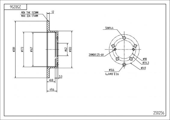 Hart 250 256 - Jarrulevy inparts.fi