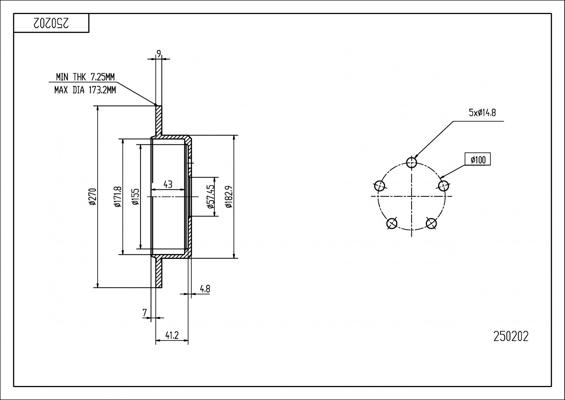 Hart 250 202 - Jarrulevy inparts.fi